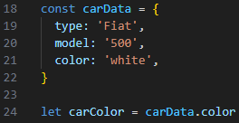 Example of accessing data in objects in JavaScript